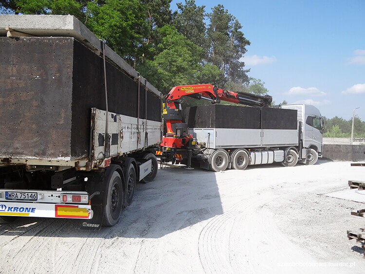 Specjalistyczny transport zbiorników i szamb betonowych na terenie Grudziądz i okolic
